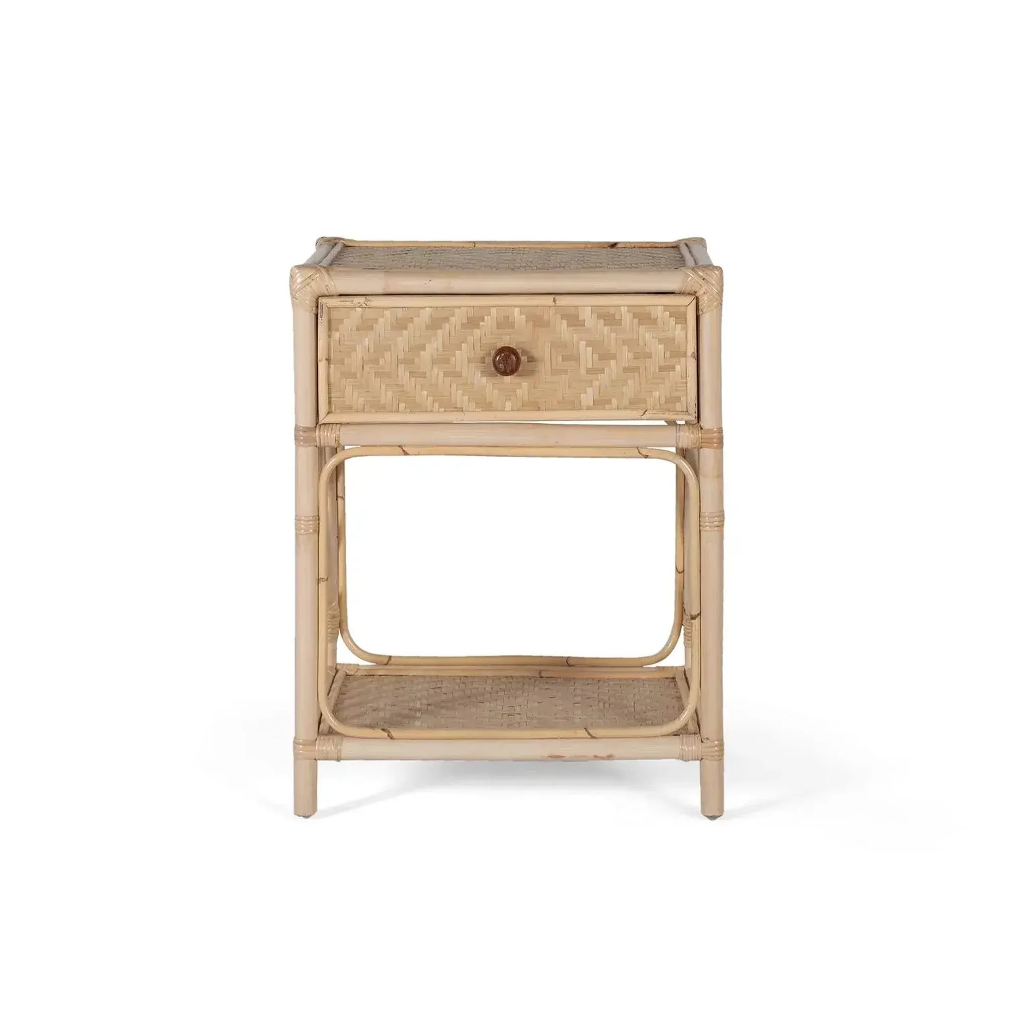 GINER Y COLOMER SL Table de chevet en rotin naturel 50 cm style méditerranéen