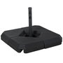 Voir la diapositive 1 : OUTSUNNY Base de Parasol Pied de Parasol 4 Plaques Durable Acier HDPE 80 x 80 x 50 cm Noir