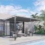 Voir la diapositive 2 : OUTSUNNY Toile de rechange pour pergola rétractable 4 x 3 m polyester haute densité 180 g/m² imperméabilisé gris