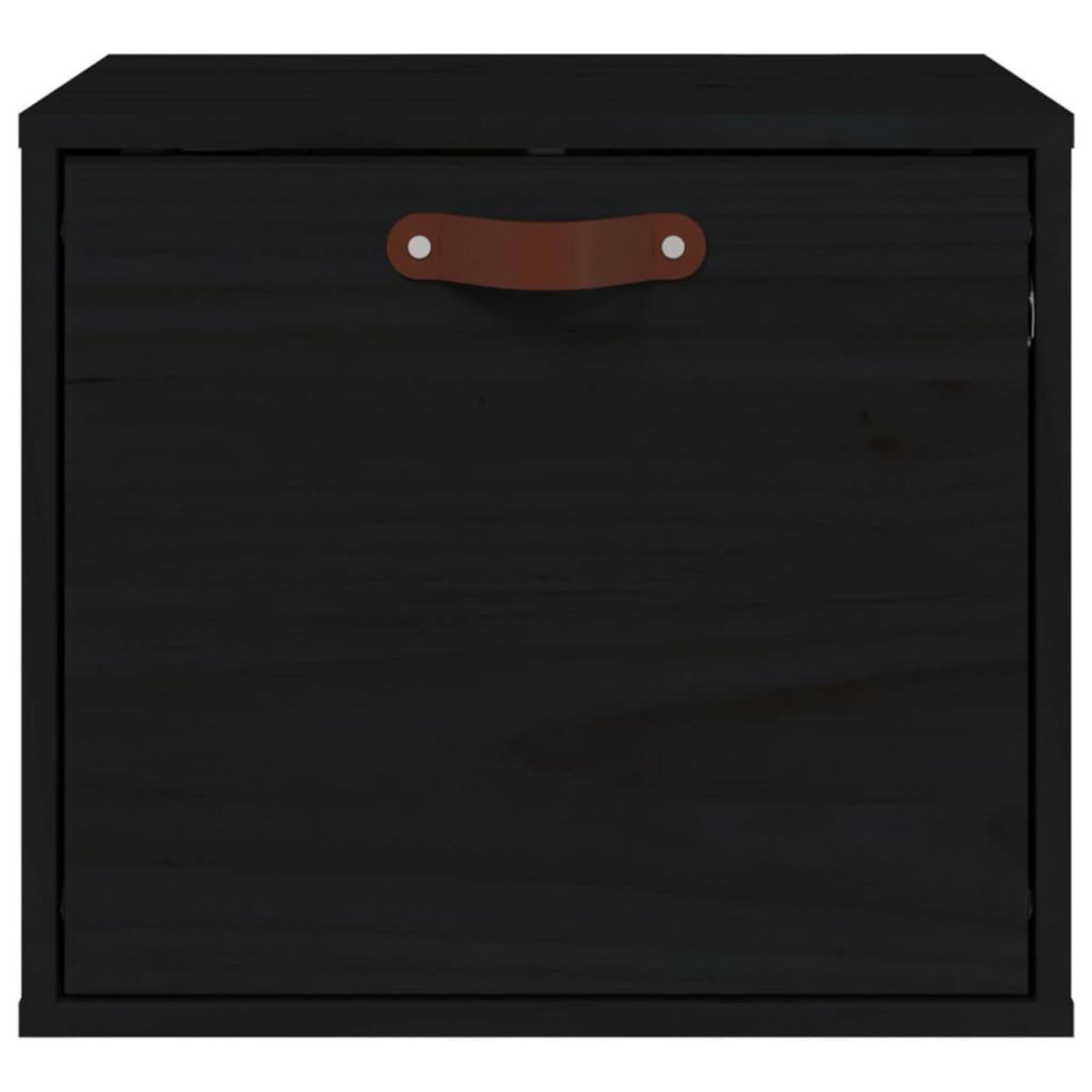 VIDAXL Armoire murale Noir 40x30x35 cm Bois de pin massif
