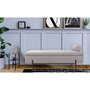 Voir la diapositive 5 : Paris Prix Banquette & Coffre Bouclette  Loyd  140cm Gris