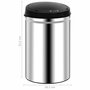 Voir la diapositive 6 : VIDAXL Poubelle a capteur automatique 30 L Acier inoxydable