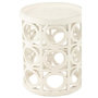Voir la diapositive 3 : Paris Prix Table d'Appoint Sculptée  Charity  50cm Blanc