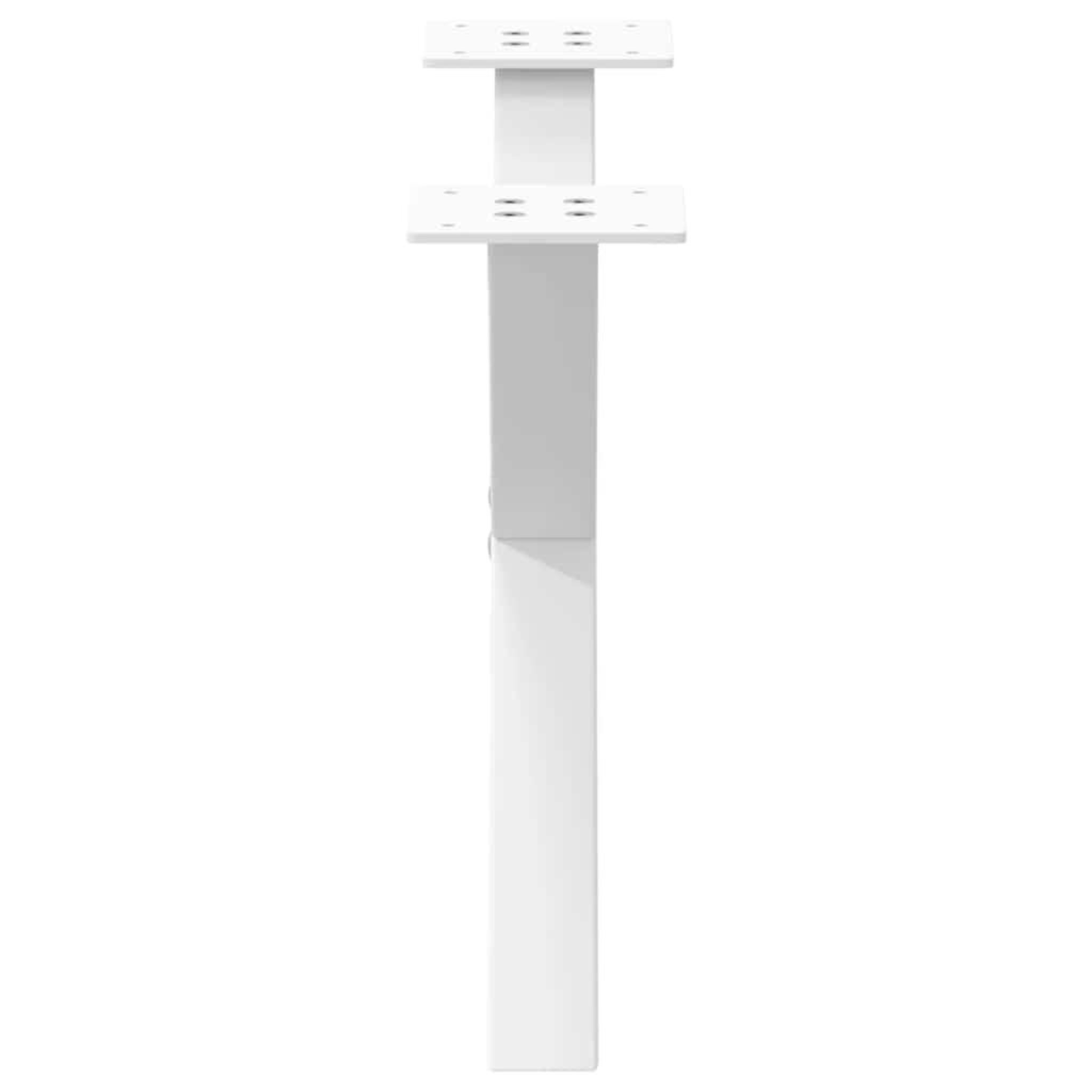 Voir la diapositive 5 : VIDAXL Pieds de table basse forme de X 2 pcs blanc 50x(30-31) cm acier