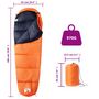 Voir la diapositive 5 : VIDAXL Sac de couchage momie pour adultes camping 3 saisons