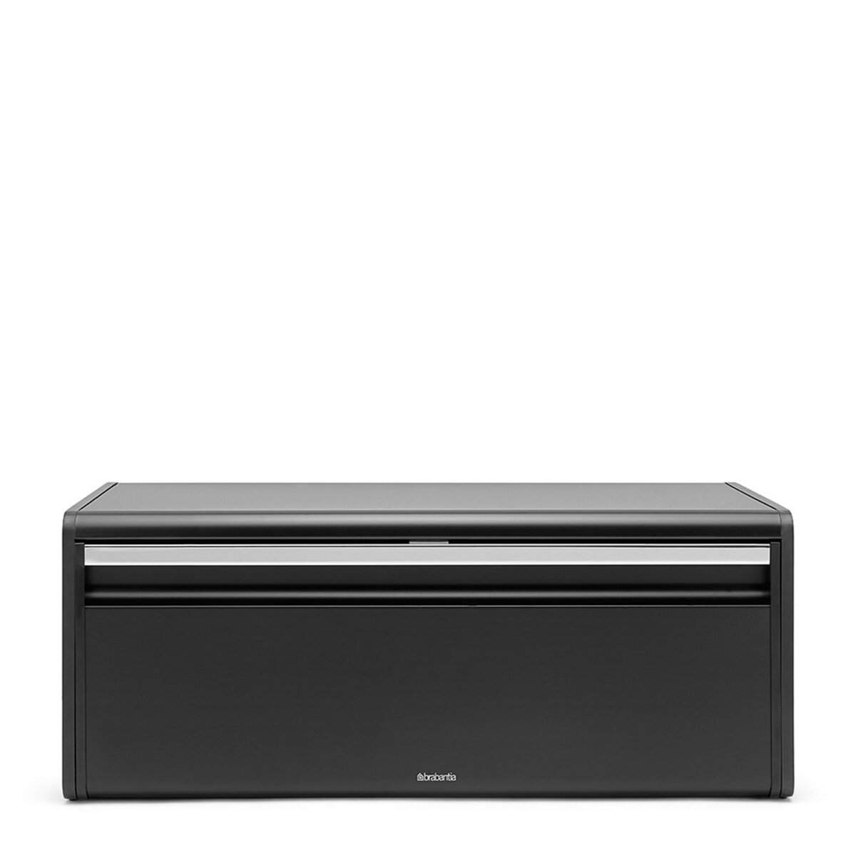 BRABANTIA Boîte à pain couvercle abattant noir mat