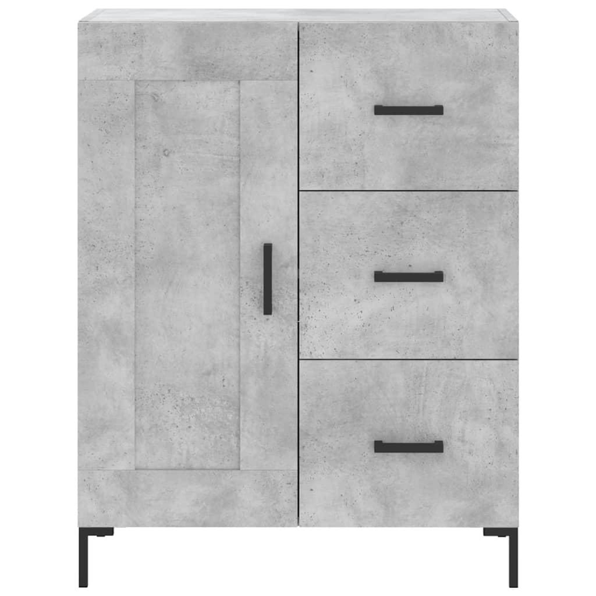 Voir la diapositive 5 : VIDAXL Buffet gris beton 69,5x34x90 cm bois d'ingenierie