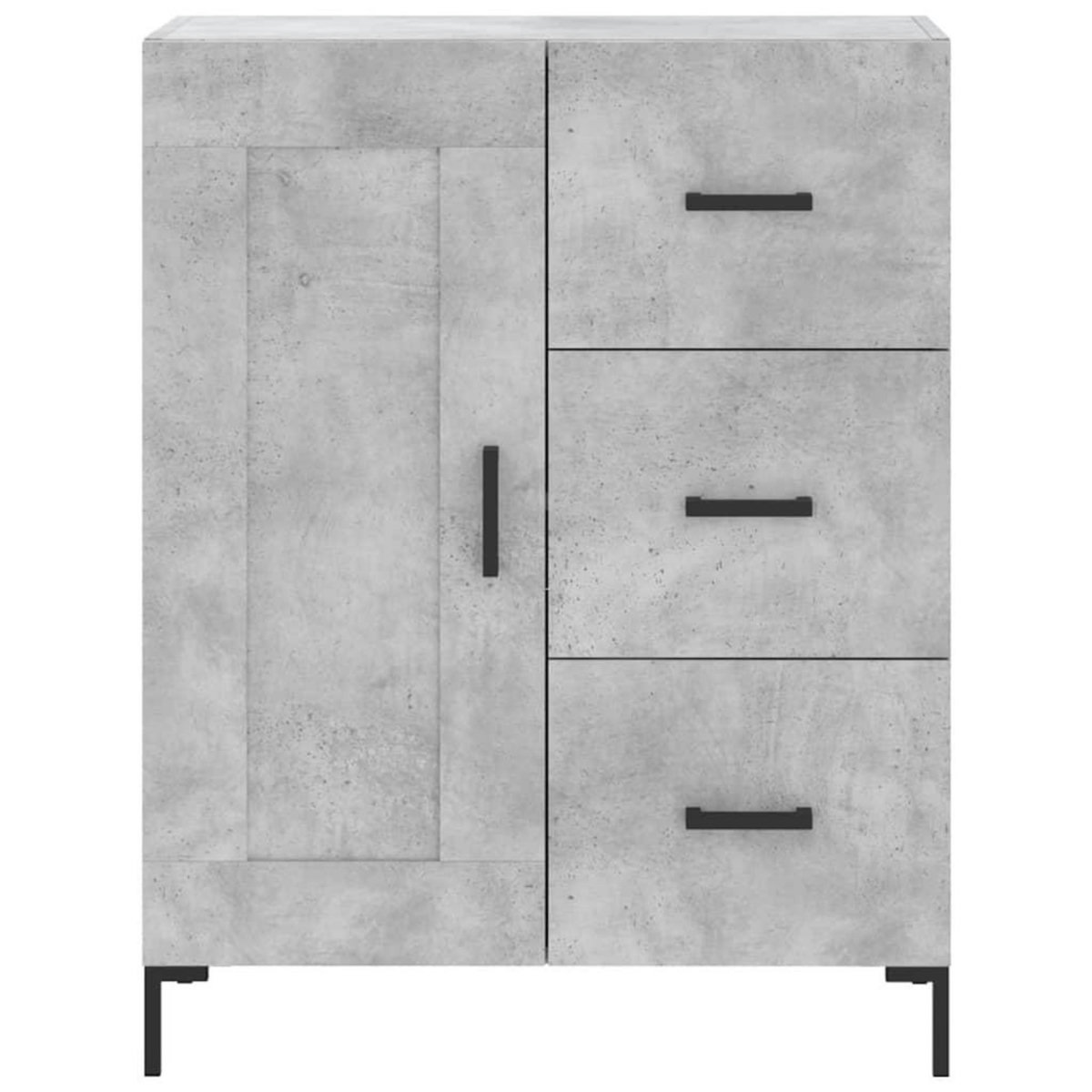 VIDAXL Buffet gris beton 69,5x34x90 cm bois d'ingenierie
