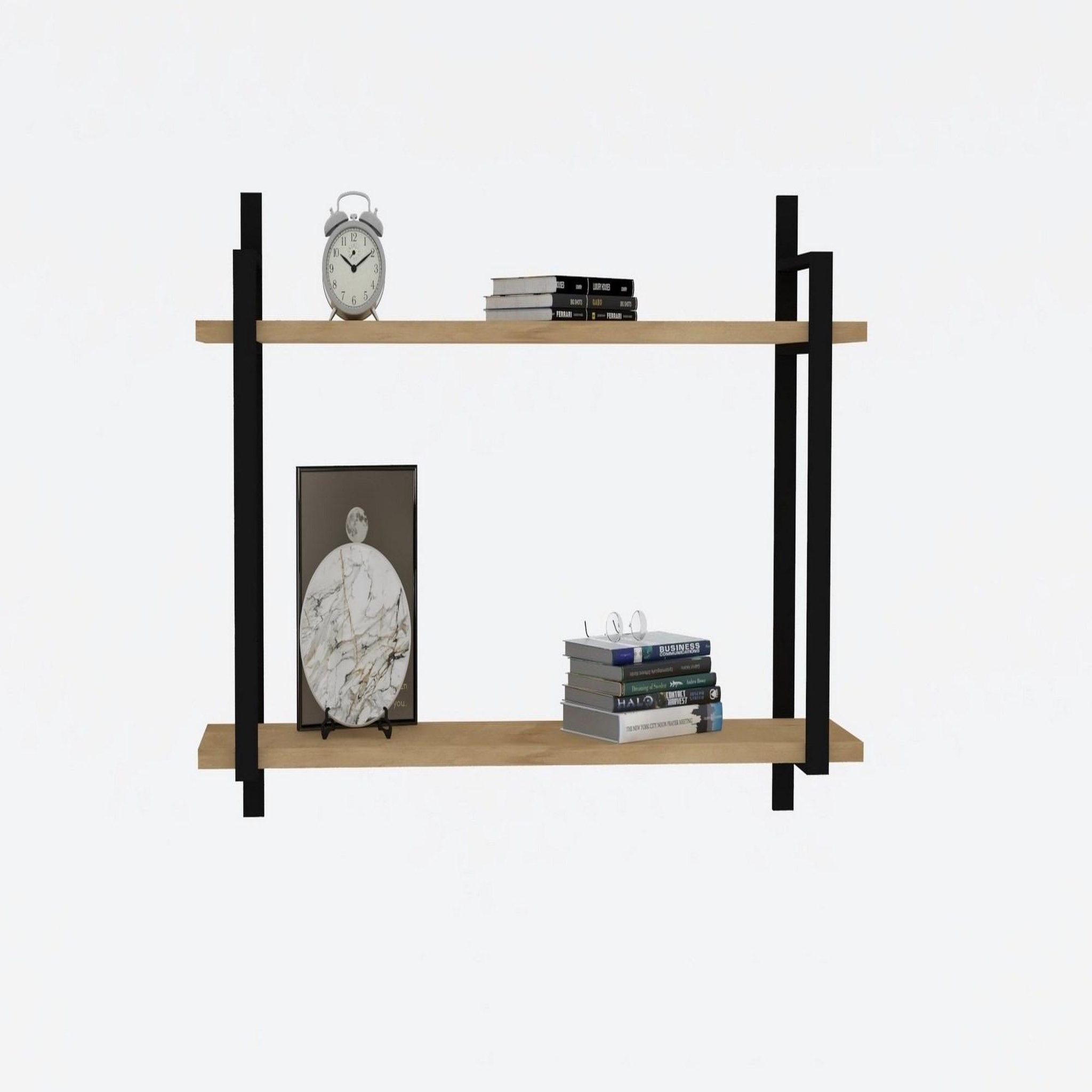 Voir la diapositive 4 : Habitat et Jardin Étagère murale en bois  abat  - 90 x 22 x 60 cm - noyer