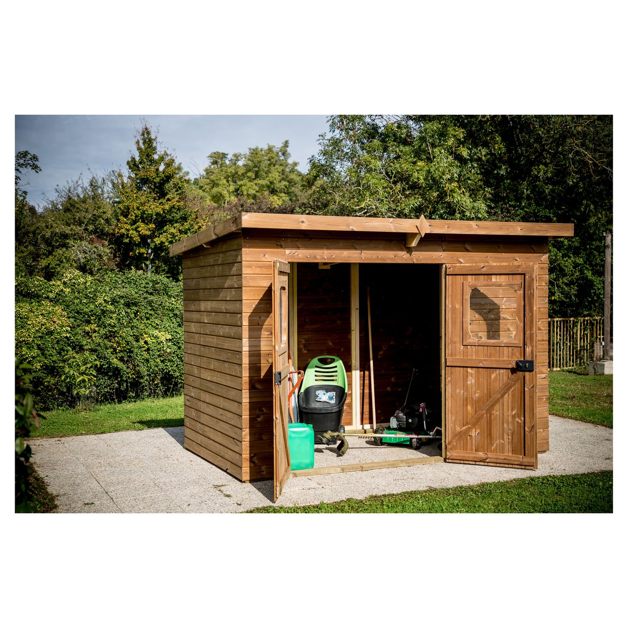 Voir la diapositive 3 : Habrita Abri de jardin bois - Autoclavé - 7,33m²