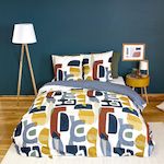 Home collection Parure de couette 3 pcs 100% microfibre, kille. Coloris disponibles : Blanc