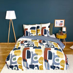 Home collection Parure de couette 3 pcs 100% microfibre, kille. Coloris disponibles : Blanc