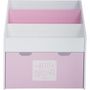 Voir la diapositive 3 : Atmosphera Kids Bibliothèque avec bac de rangement sur roulettes - 62 x 70 cm - Rose