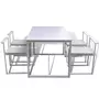 VIDAXL Ensemble de table et chaises de salle a manger 5 pieces Blanc