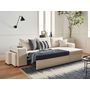 Voir la diapositive 3 : BEST MOBILIER California - canapé d'angle réversible convertible - avec coffre, tablette et poufs - en velours côtelé - 4 places