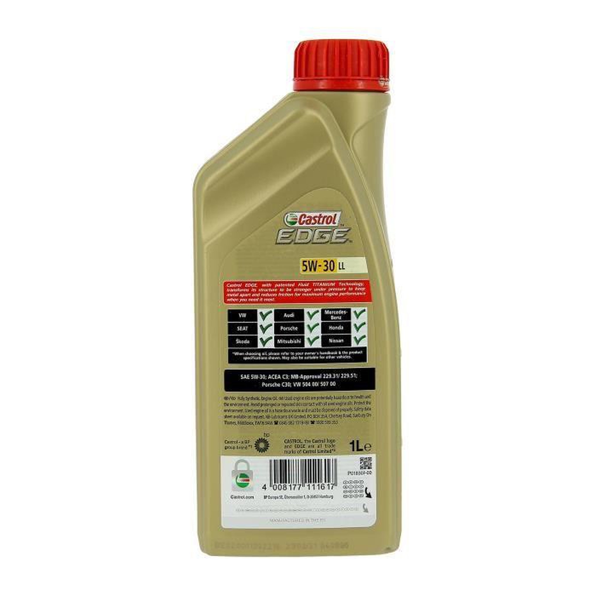 Voir la diapositive 2 : Huile-Additif Edge LL- CASTROL - Synthetique / 5W30 / 1L