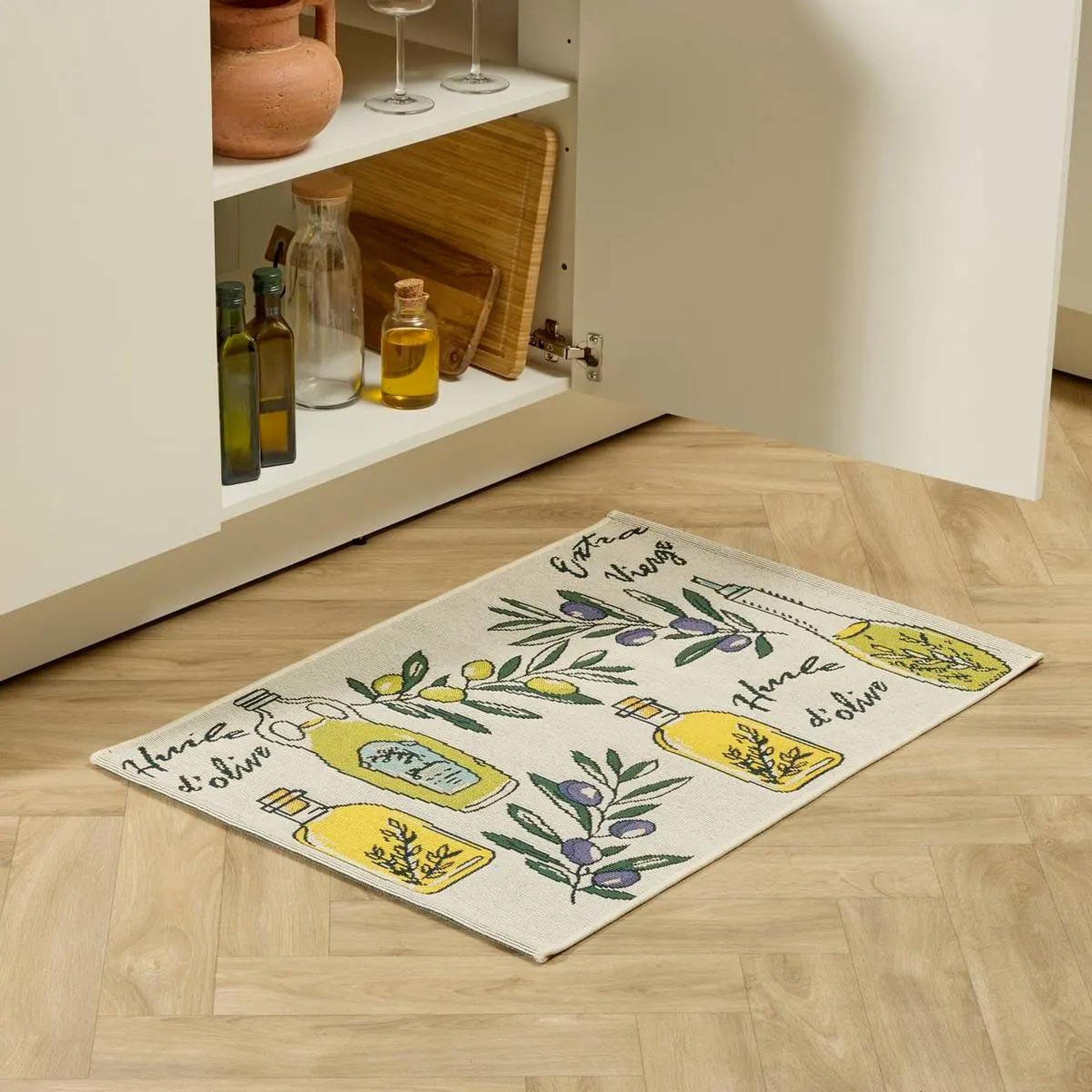 Voir la diapositive 4 : ATMOSPHERA Tapis de cuisine antidérapant  garrigue  60x90cm beige