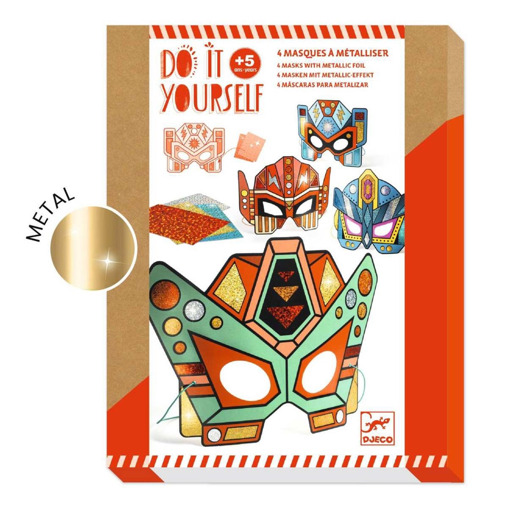 Djeco Do it Yourself Masques à métalliser Super Robots