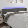 Voir la diapositive 1 : VIDAXL Tete de lit a LED Gris fonce 183x16x78/88 cm Velours