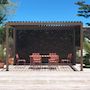 Voir la diapositive 2 : SWEEEK Pergola Bioclimatique gris anthracite 4x3m, aluminium à lames orientables + store 3m + store 4m