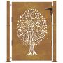 Voir la diapositive 4 : VIDAXL Portail de jardin 105x130 cm acier corten conception de l'arbre