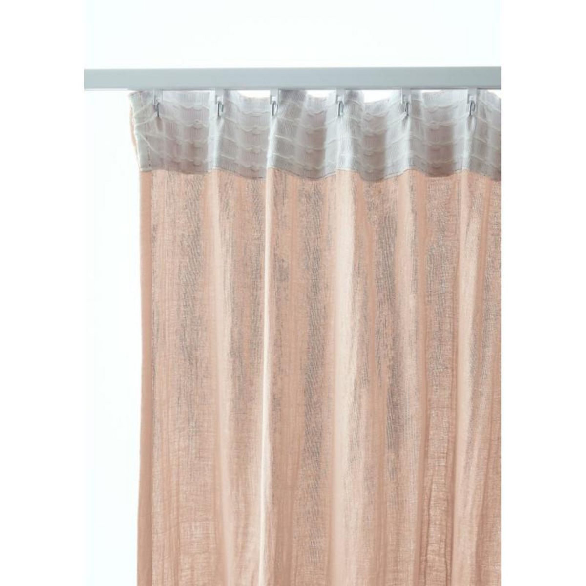 L EFFET PAPILLON Rideau galon fronceur  Gaïa  140 x 240 cm  Gaze de Coton  -  - 1 panneau 140 x 240 cm