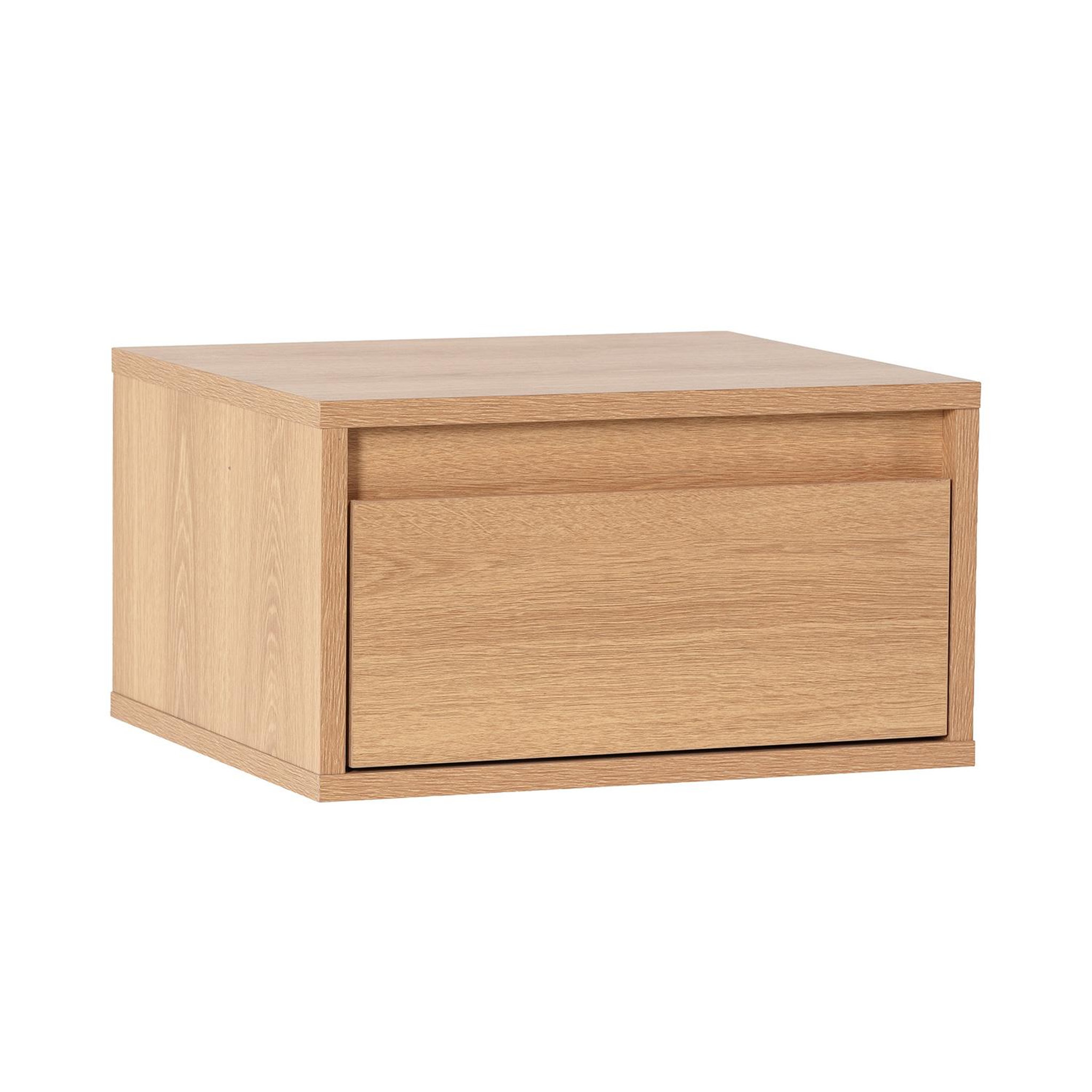 VS VENTA-STOCK Table de chevet flottante Tori 1 tiroir effet Chêne