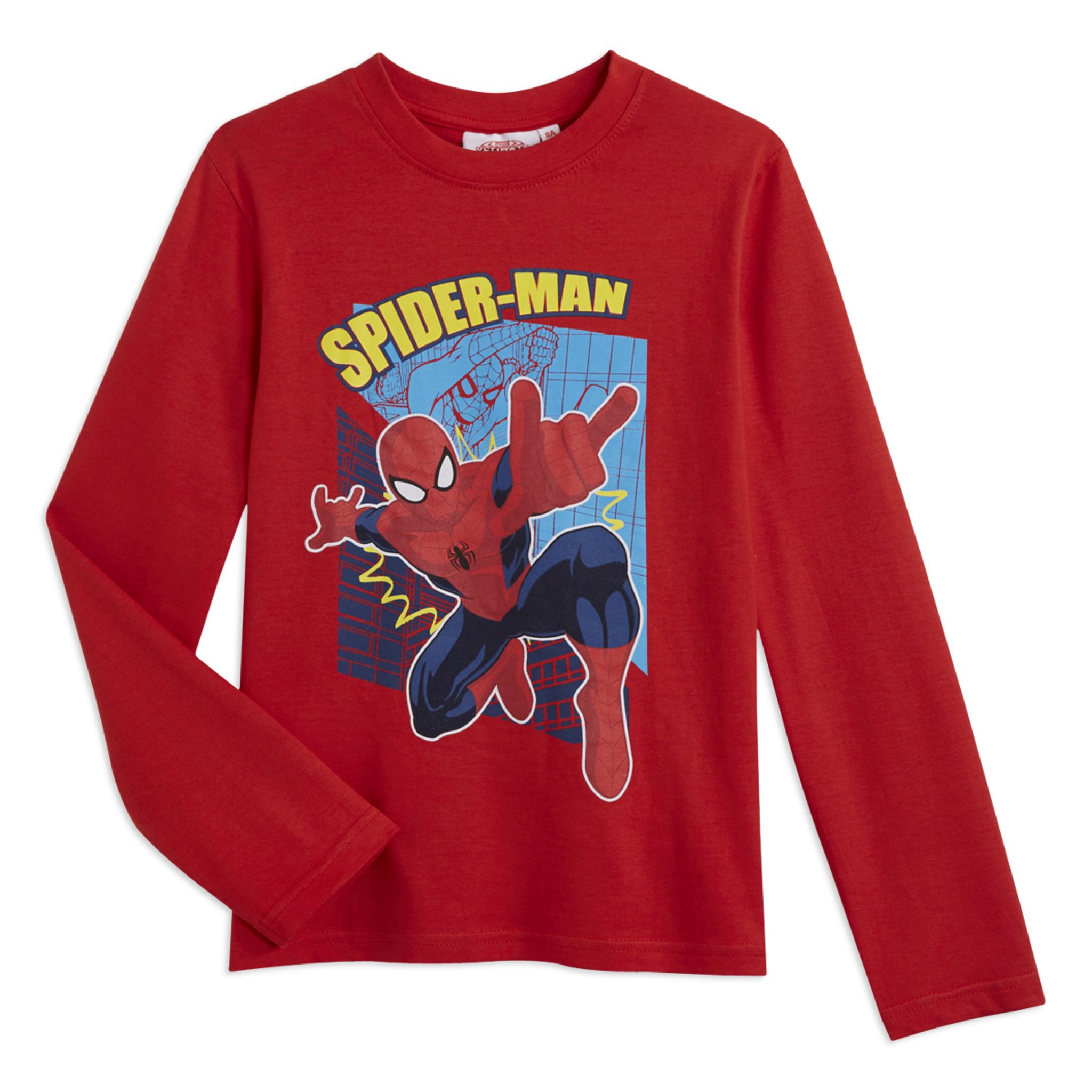 Marvel T-shirt à manches longues Spiderman pour garçon, Red Heather, L