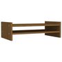 Voir la diapositive 2 : VIDAXL Support de moniteur Marron miel 50x27x15 cm Bois de pin solide