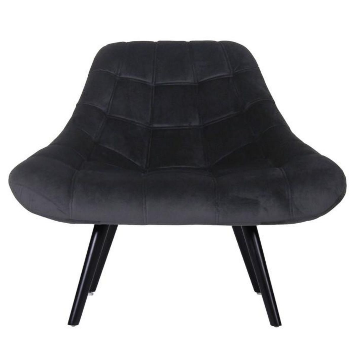 Paris Prix Fauteuil Scandinave en Velours  Johan  102cm Noir