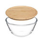 Voir la diapositive 3 : FIVE Saladier en Verre  Couvercle Bambou  1L Transparent