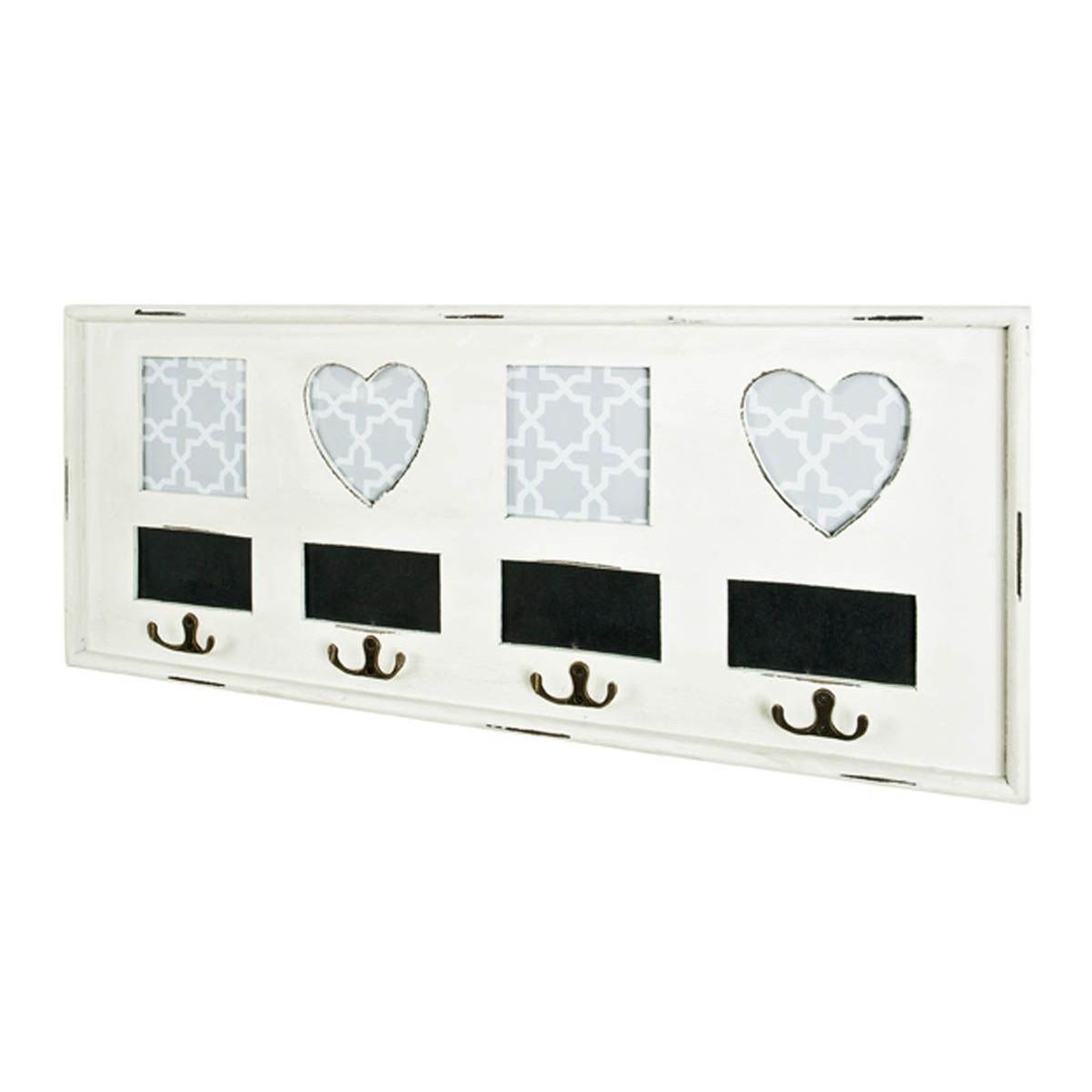 Paris Prix Patère murale vintage  coeur  63cm blanc