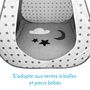 Voir la diapositive 4 : Monsieur Bébé Tapis de jeu, de sol, d'éveil ou de parc bébé, enfant molletonné 1m x 1m - Gris