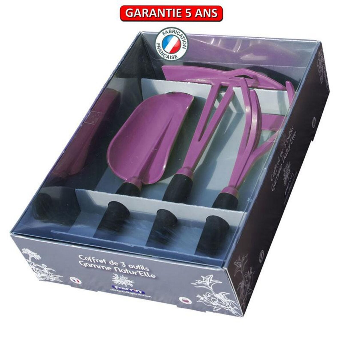 OUTILS PERRIN Coffret 3 outils de jardin gamme natur'elle - Framboisine