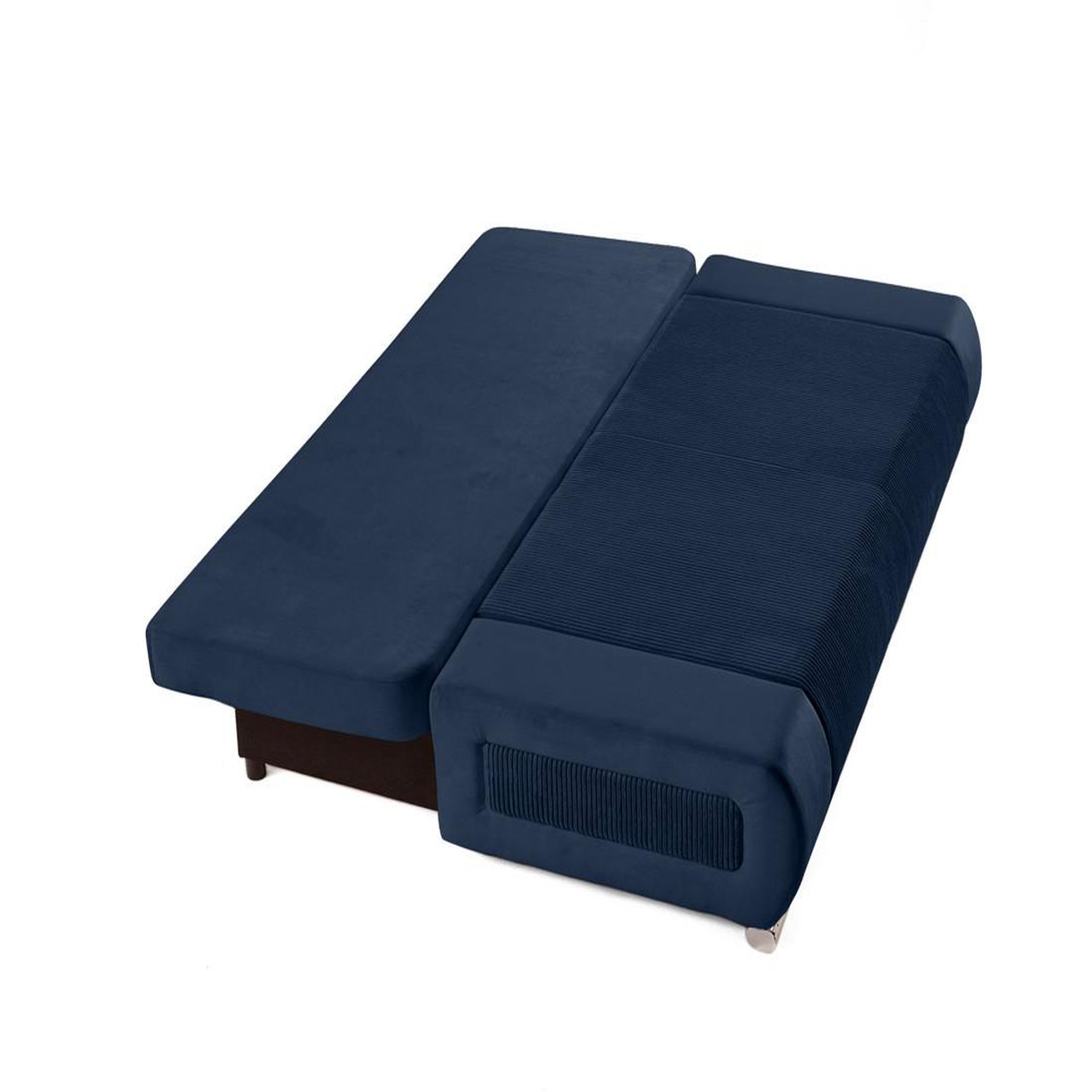 Voir la diapositive 3 : BEST MOBILIER Elio - canapé 3 places convertible - avec coffre - en velours et velours côtelé