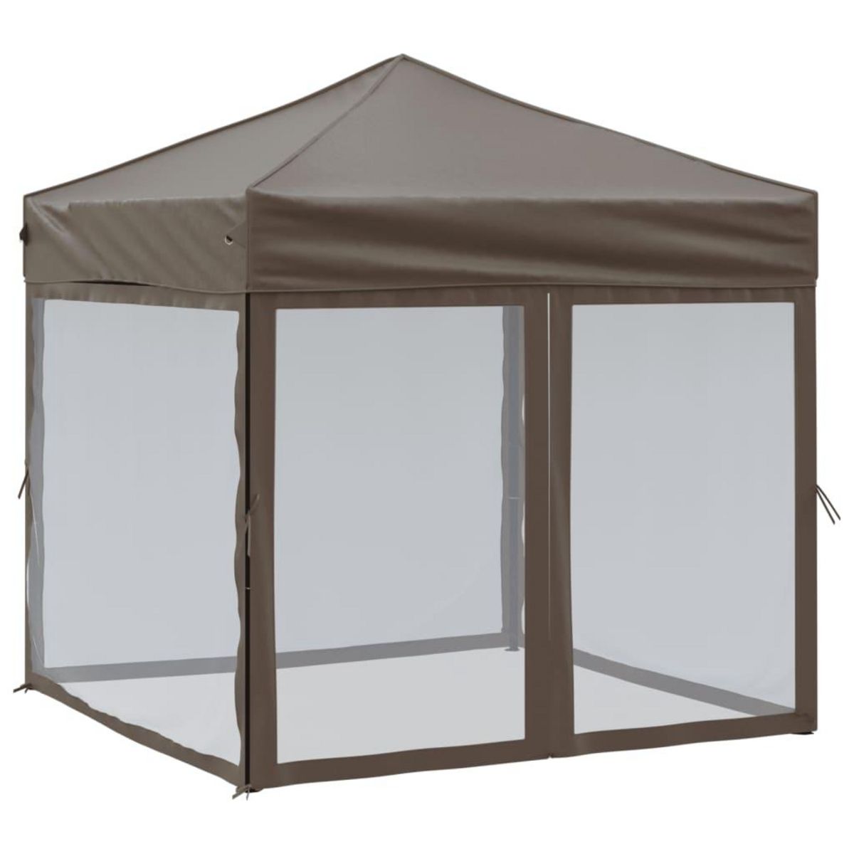 VIDAXL Tente de reception pliable avec parois Taupe 2x2 m