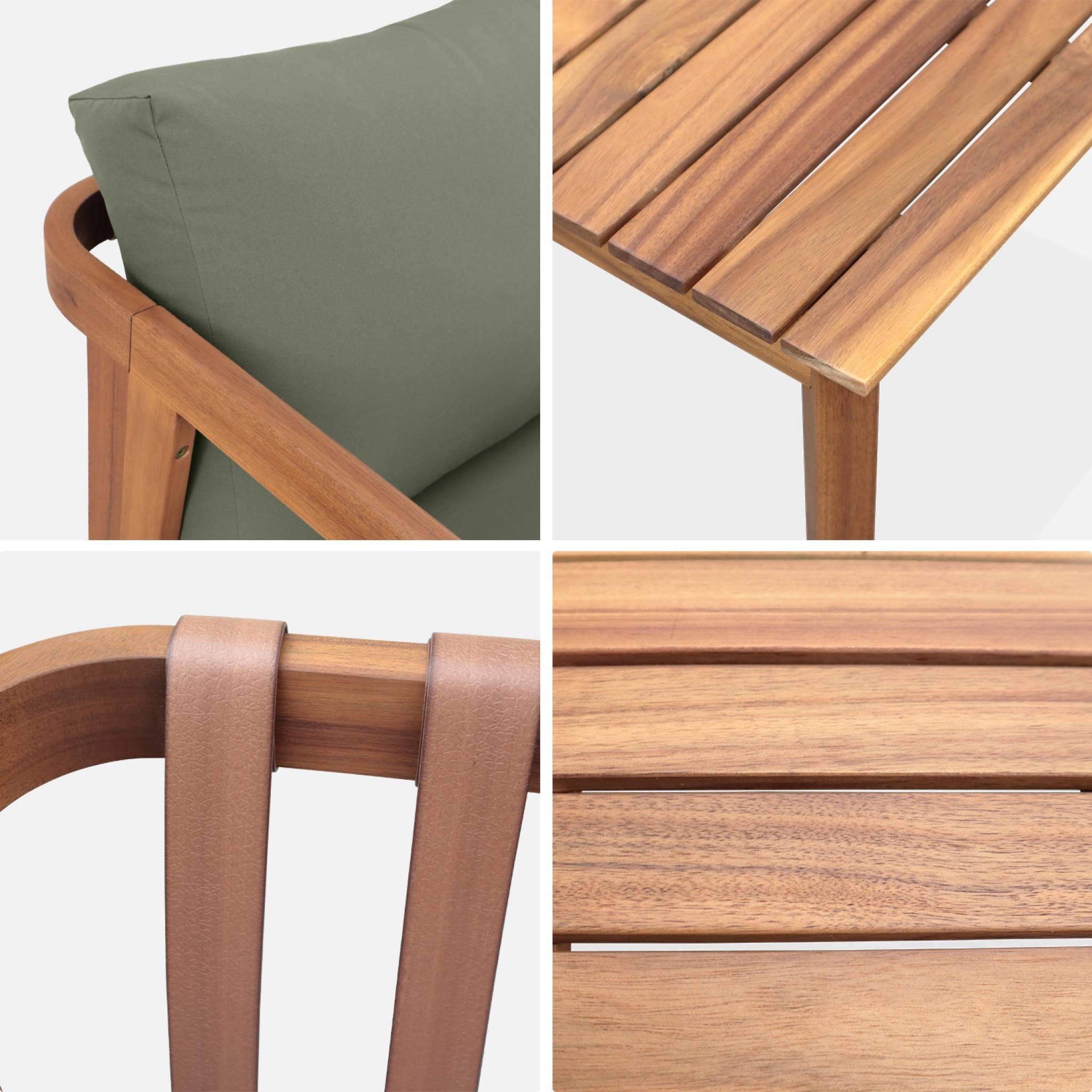 Voir la diapositive 6 : SWEEEK Salon de jardin 4 places bois d'acacia