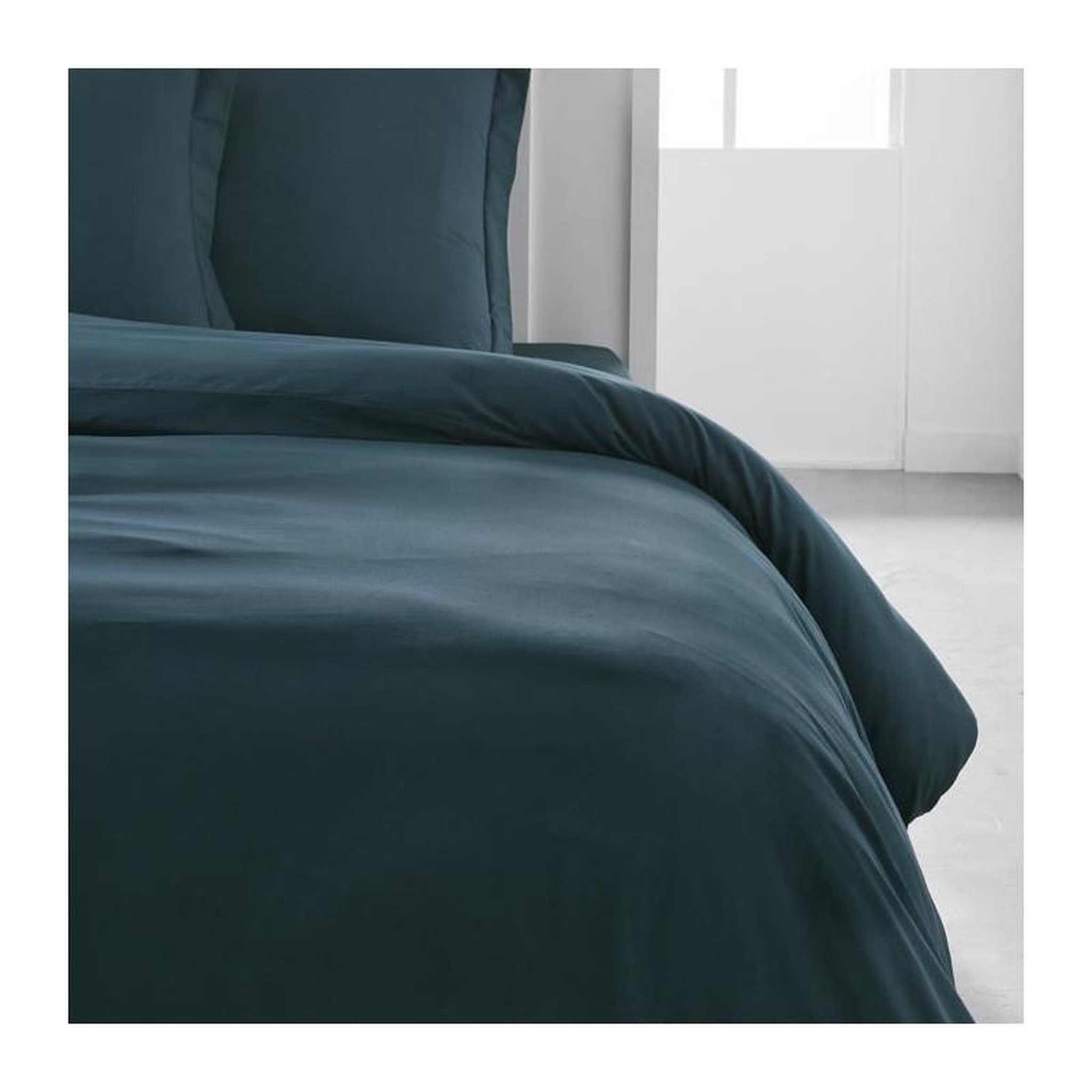 Voir la diapositive 3 : Today Housse de couette TODAY Essential - 220 x 240 cm - 2 personnes - 100% Coton uni - Paon