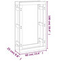 Voir la diapositive 6 : VIDAXL Support pour bois de chauffage Noir 60x25x100 cm Bois de pin