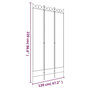 Voir la diapositive 6 : VIDAXL Cloison de separation 3 panneaux Blanc 120x220 cm Tissu