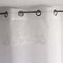 Voir la diapositive 5 : TOILINUX Voilage avec motif brodé MASSALA - 140 x 240 cm - Blanc