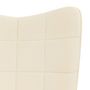 Voir la diapositive 5 : VIDAXL Chaise a bascule Creme Tissu