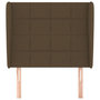 Voir la diapositive 3 : VIDAXL Tete de lit avec oreilles Marron fonce 93x23x118/128 cm Tissu