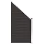 VIDAXL Panneau de cloture WPC 95x(105-180) cm Noir