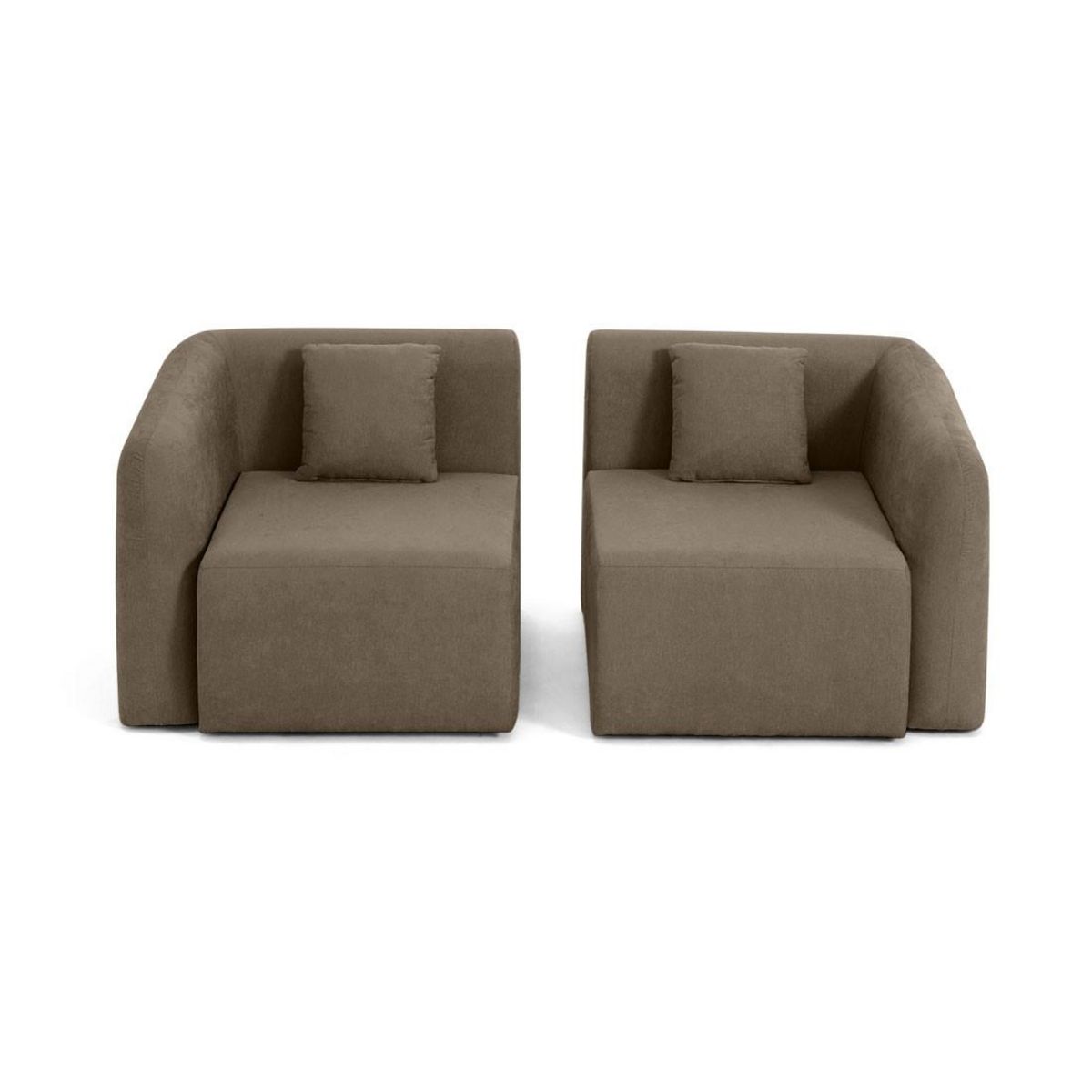 LISA DESIGN Ikare - canapé modulable 2 places - en tissu