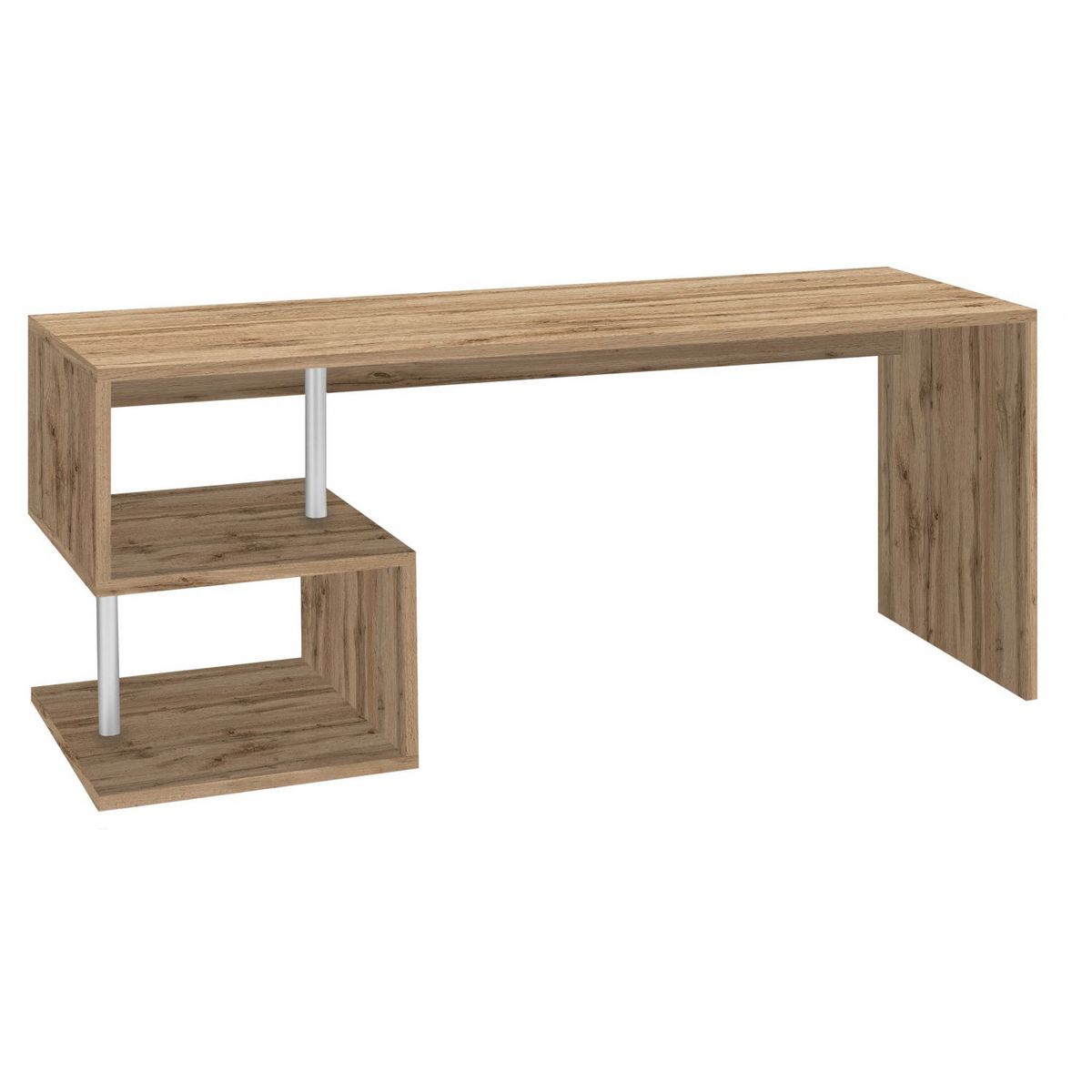 Bureau droit moderne avec étagère 180 cm SANTA