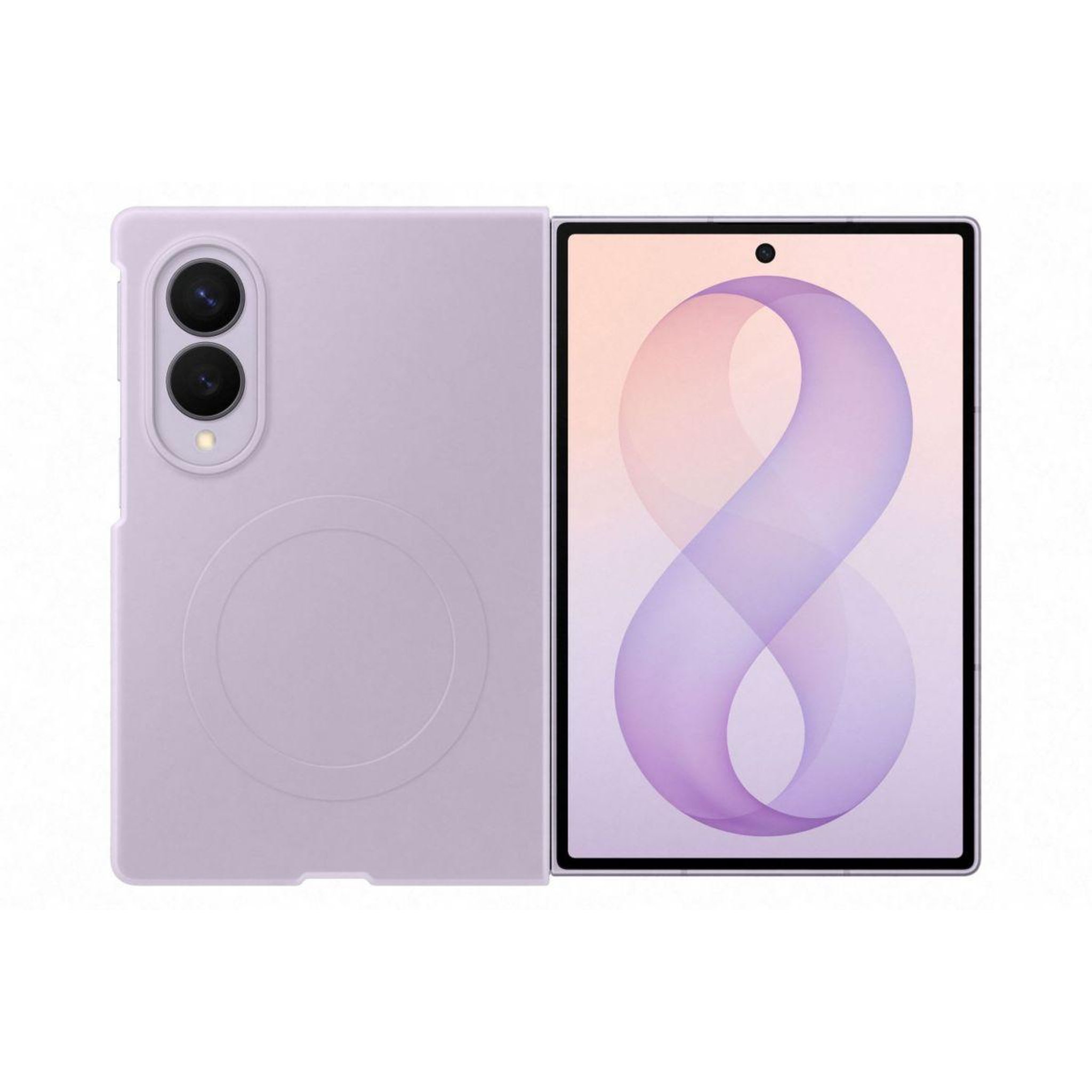 Samsung Pack coque silicone magnétique lavande + protège écran fold 8