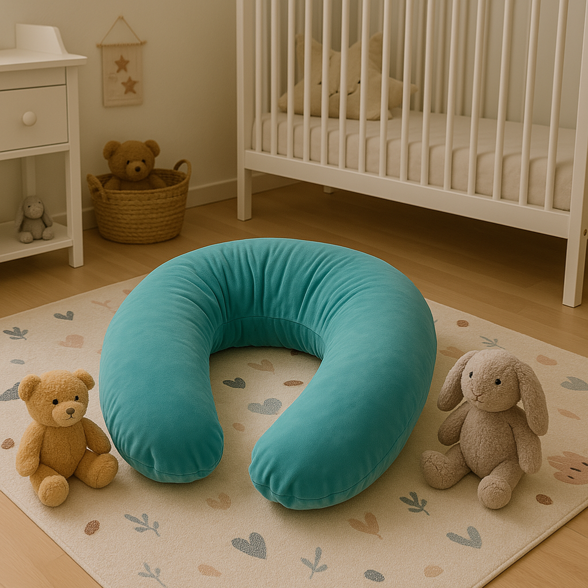 Voir la diapositive 2 : CH'TI BOUT Coussin allaitement XL 205 cm - polyester velours