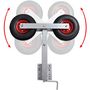 Voir la diapositive 3 : VIDAXL Set de 2 supports a double roue inclinable remorque a bateau