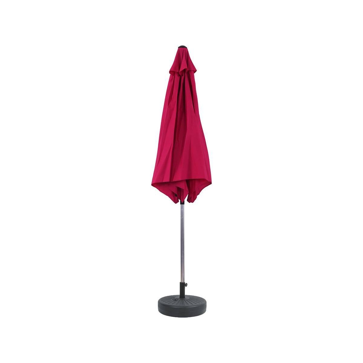 Habitat et Jardin Parasol jardin droit Alu  Sol  - Rond - Ø 3m - Rose - Avec pied à lester